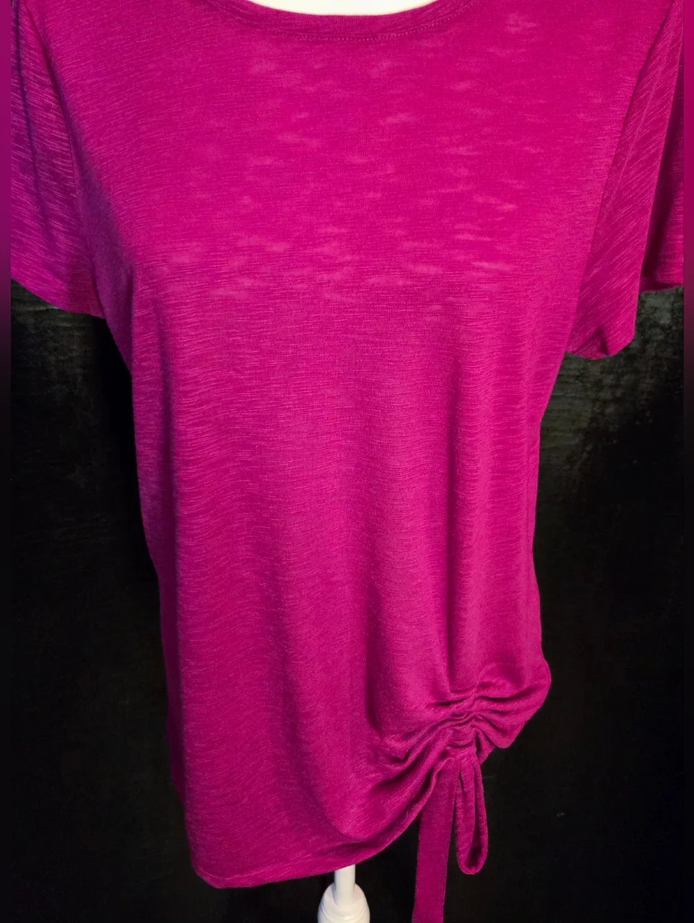 INC International Concepts Ruched Side Tie Tunic Top Pink - Large - Picture 4 of 12